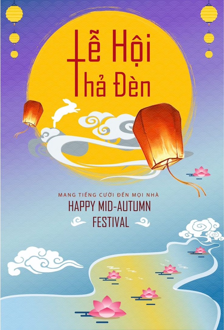 Poster Trung thu hiện đại - tối giản