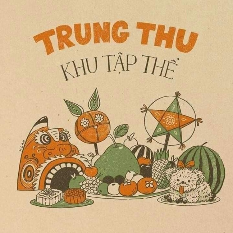 Poster Trung thu hiện đại - tối giản