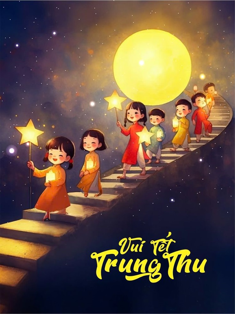 Poster Trung thu hiện đại - tối giản