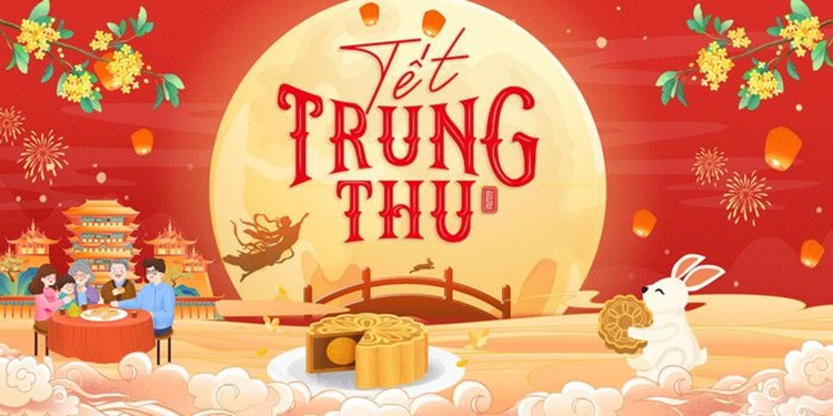 Poster Trung thu chủ đề gia đình đoàn viên