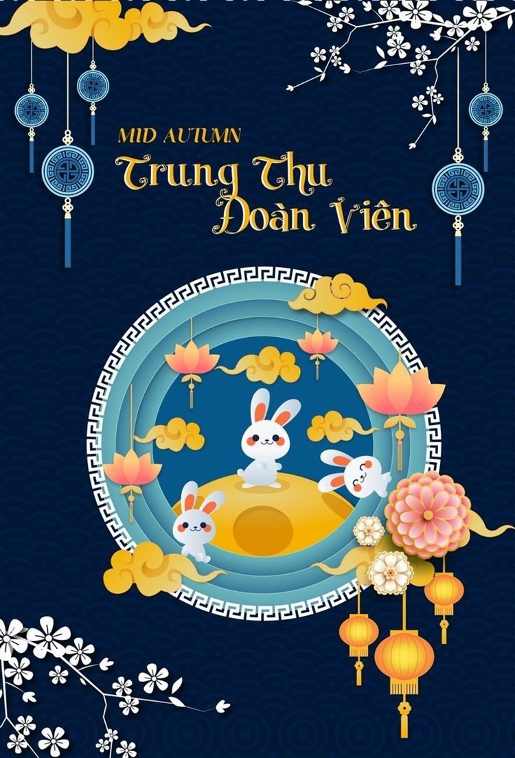 Poster Trung thu chị Hằng, thỏ ngọc