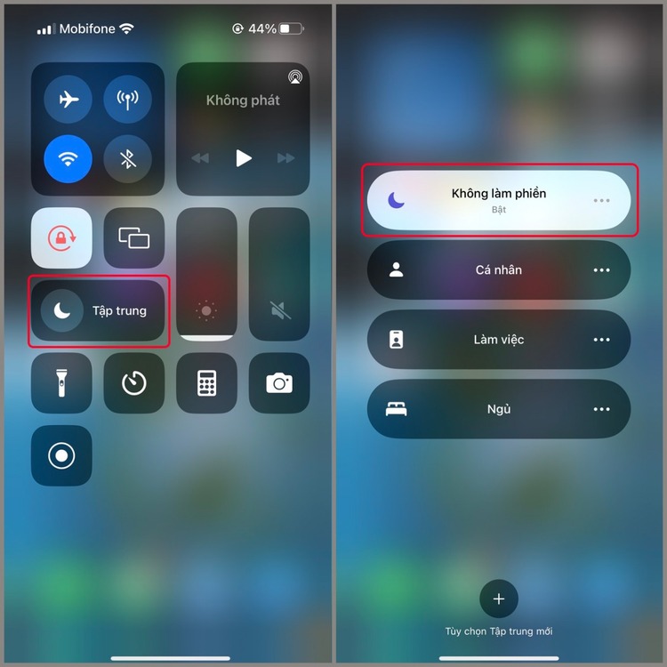 Tắt chế độ Không làm phiền