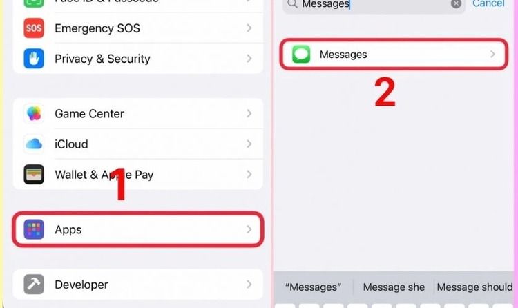 Cách bật iMessage trên iOS 26