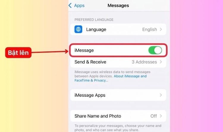 Kích hoạt iMessage