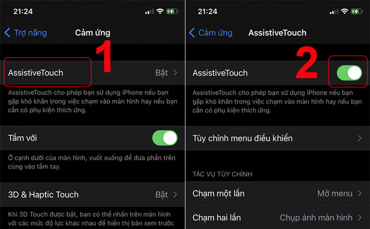 Chọn AssistiveTouch