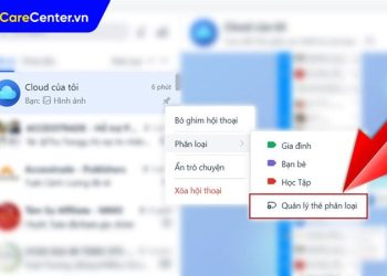 Cách phân loại trò chuyện trên Zalo