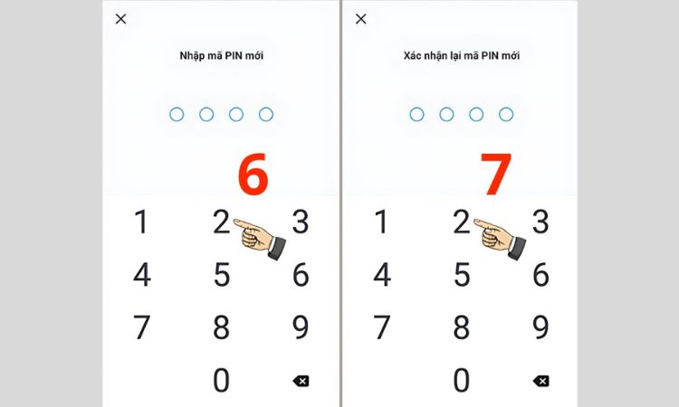 Đặt mã PIN mới