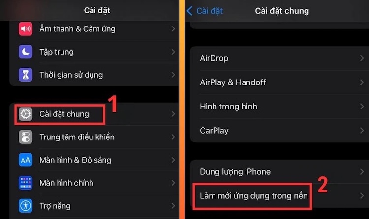 Tắt Làm mới ứng dụng trong nền trên iPhone của bạn