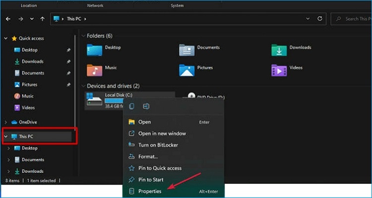 Cách giải phóng dung lượng ổ C Win 11