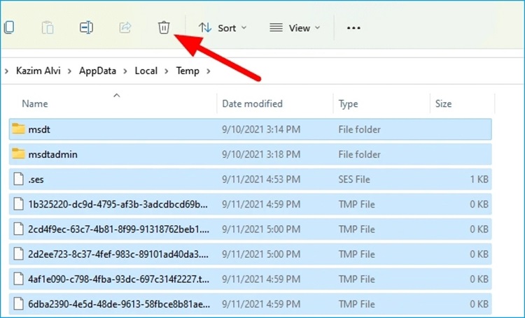 Cách giải phóng dung lượng ổ C Win 11