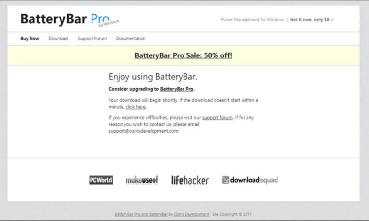 Tải phần mềm BatteryBar về máy tính