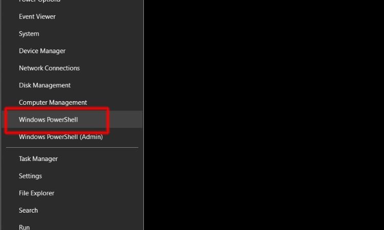 Chọn Windows PowerShell