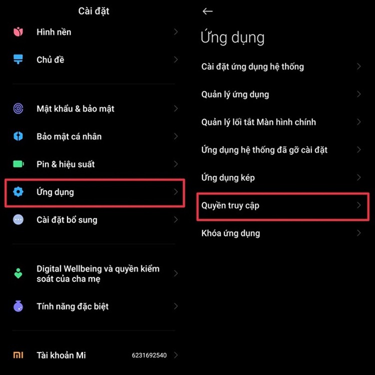 Tắt quyền tự khởi chạy ứng dụng trên điện thoại Redmi