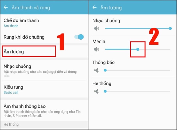 Kiểm tra lại chế độ loa và âm lượng