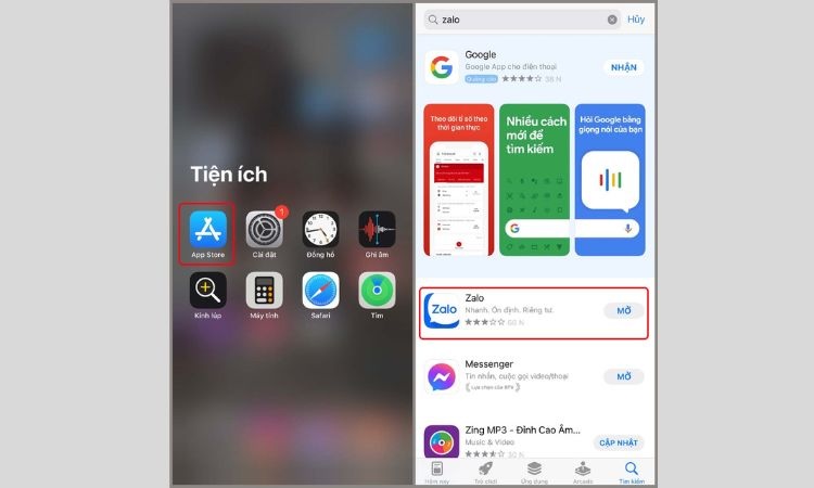 cách tải Zalo trên iPhone 6