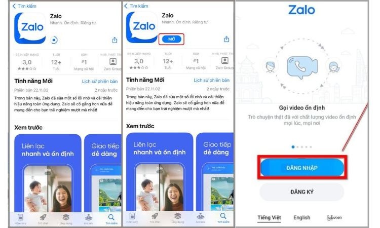 cách tải Zalo trên iPhone 6