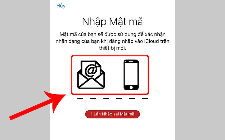 Nhập sai mã xác minh