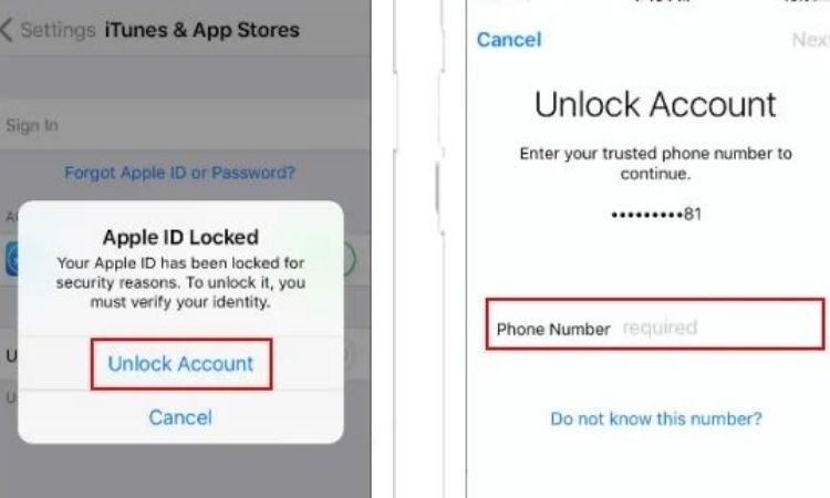 Tài khoản iCloud bị khóa do bảo mật
