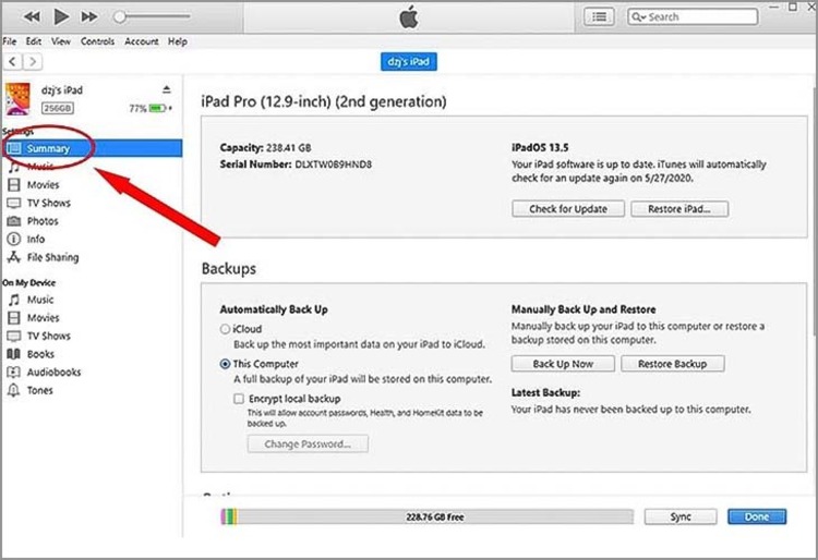 Khôi phục qua iTunes
