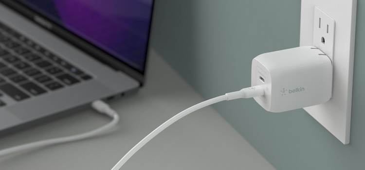 Củ sạc nhanh BELKIN 2 Cổng USB-C 65W PD 3.0 PPS GaN White (WCH013)