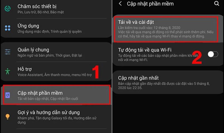 Cập nhật phần mềm mới nhất