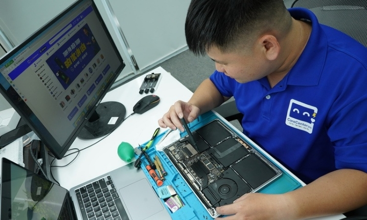 màn hình macbook bị sọc mờ