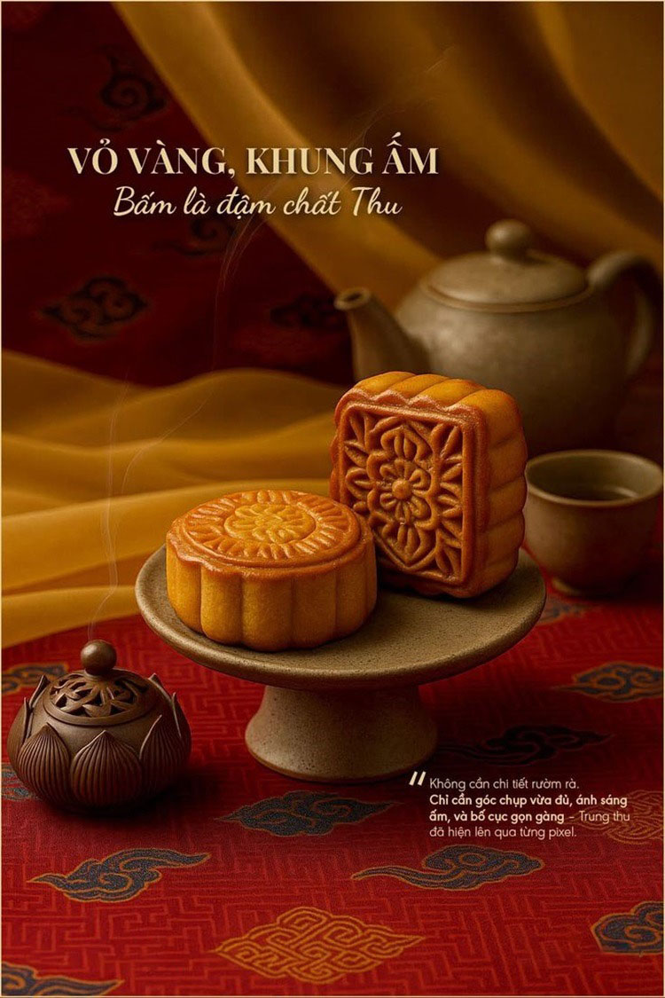 Poster chủ đề bánh Trung thu
