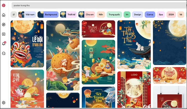 tải poster Trung thu miễn phí ở Pinterest