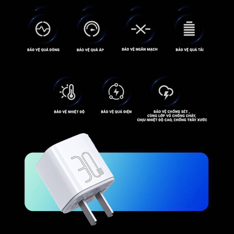 Củ sạc nhanh PISEN QUICK TINY 30W nhỏ gọn