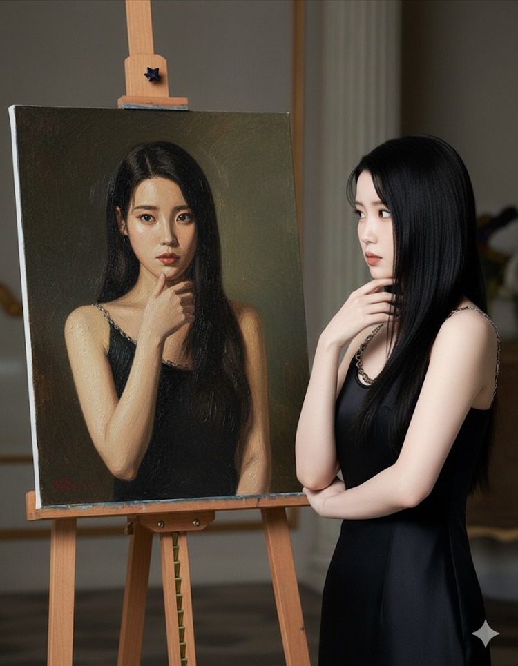 tạo ảnh chân dung tranh vẽ bằng AI Gemini