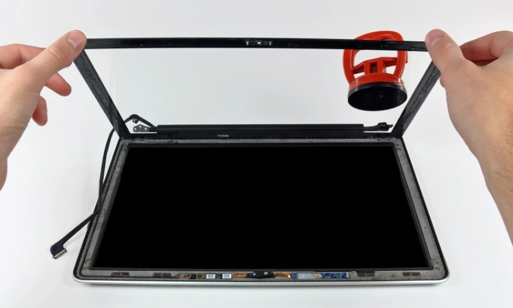 màn hình macbook bị sọc mờ