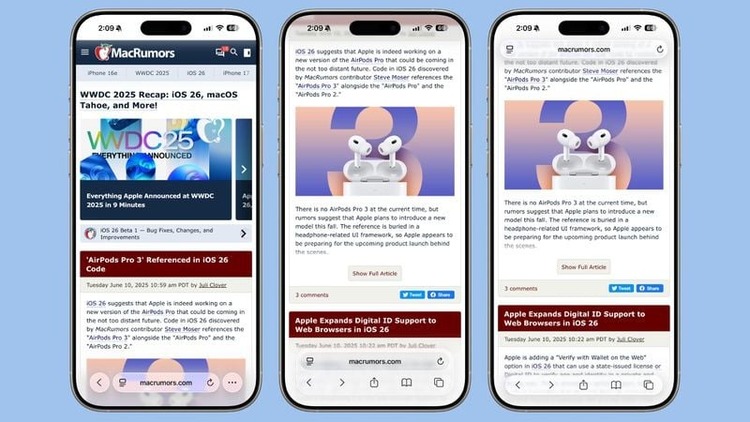 Safari iOS 26