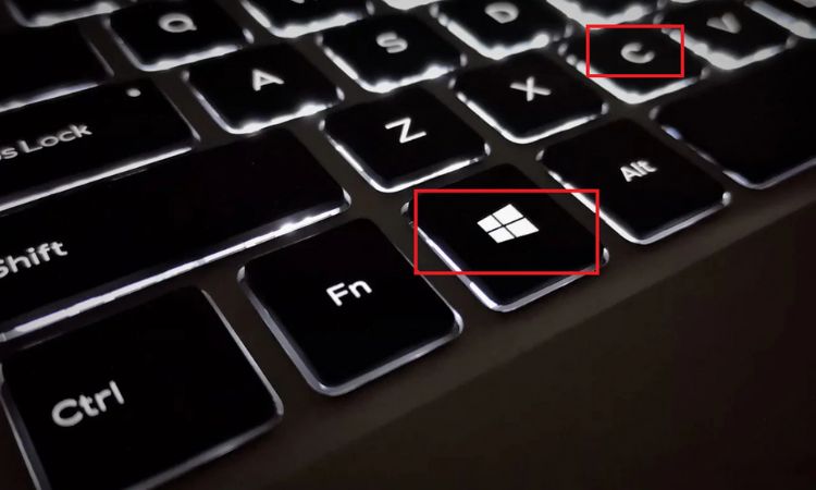 nhấn tổ hợp Windows + C