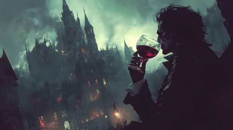 Background Halloween chủ đề ma cà rồng