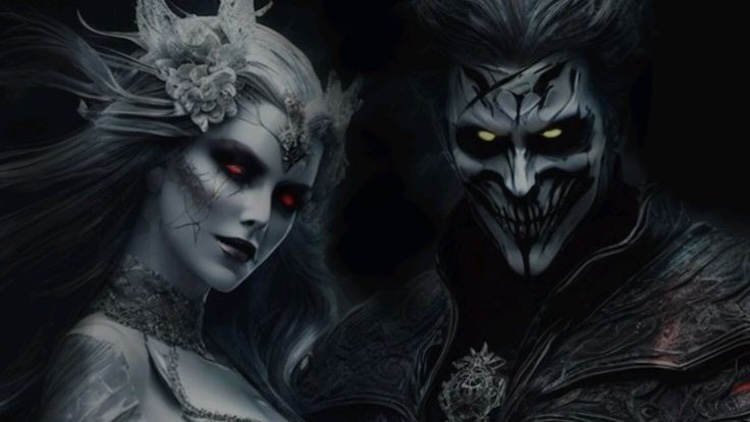 Background Halloween chủ đề ma cà rồng