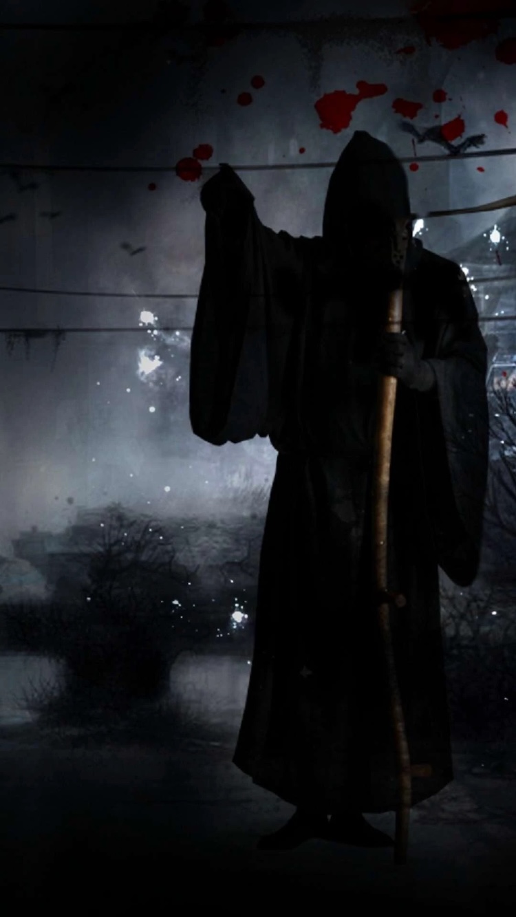 Background Halloween tone đen huyền bí