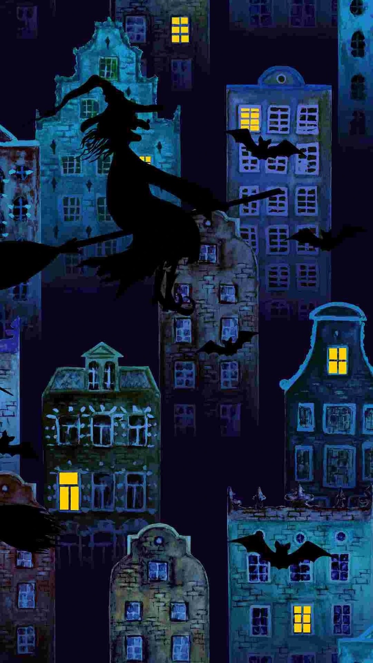 Background Halloween tone đen huyền bí