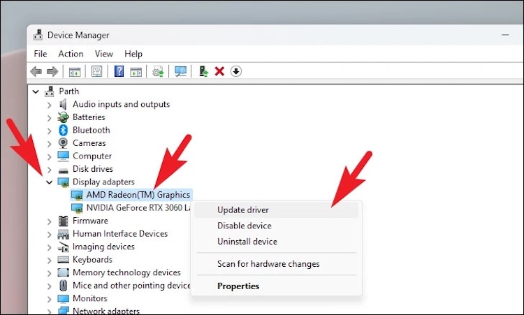 Cài đặt mới hoặc nâng cấp driver card đồ họa