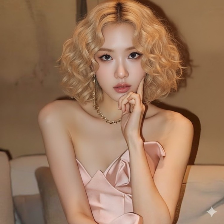 Curly short hair
