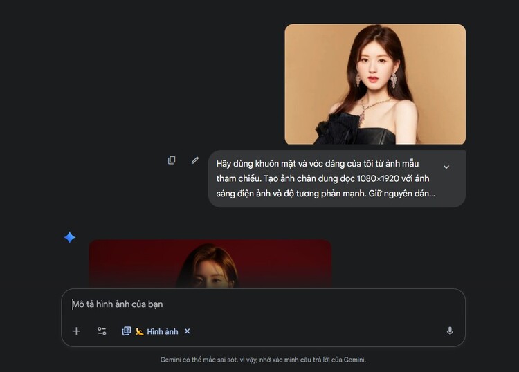 Câu lệnh tạo ảnh chân dung