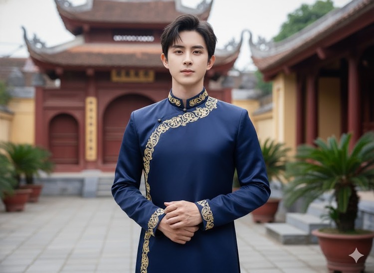 Prompt câu lệnh áo dài nam truyền thống