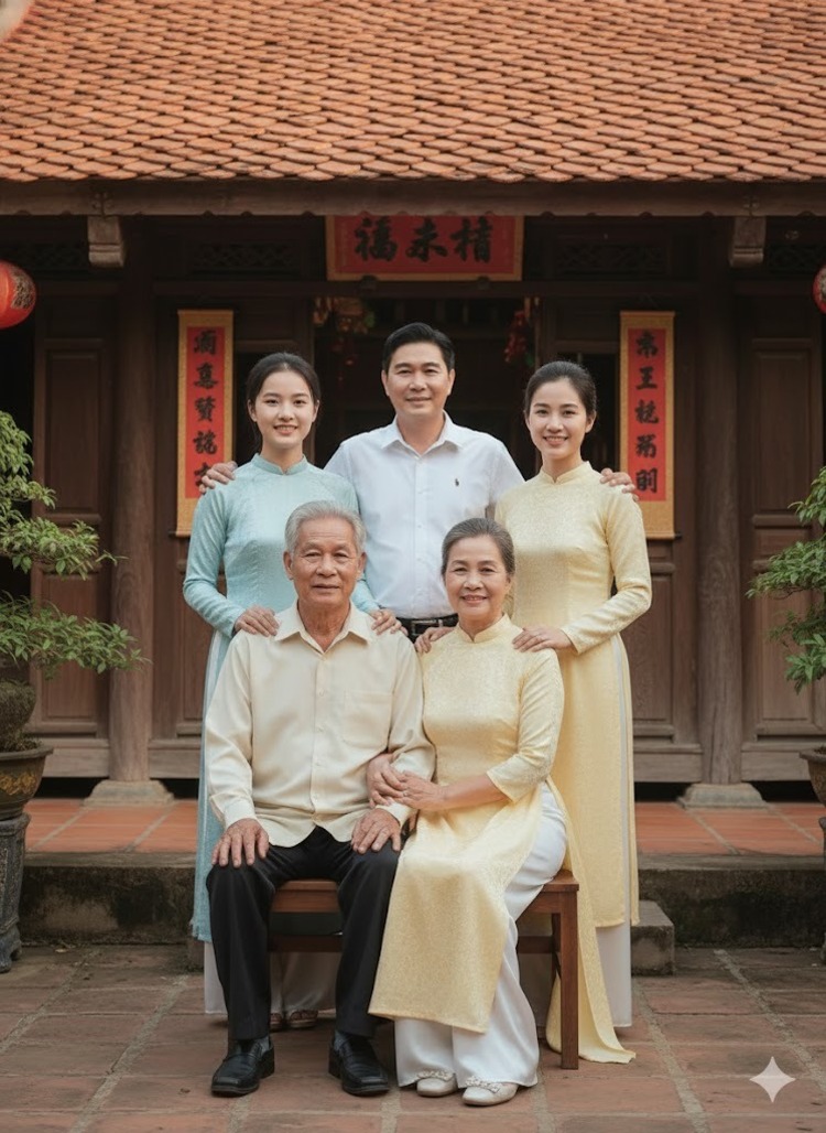 Câu lệnh tạo ảnh gia đình trên Gemini