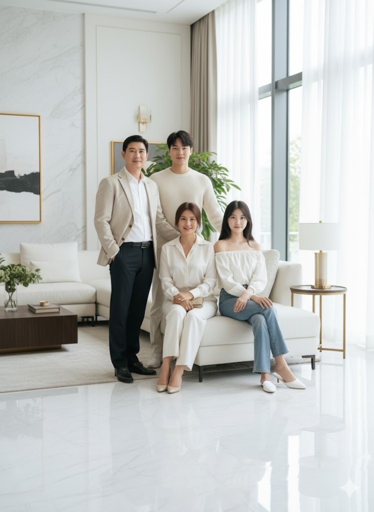 Prompt tạo ảnh gia đình hiện đại sang trọng