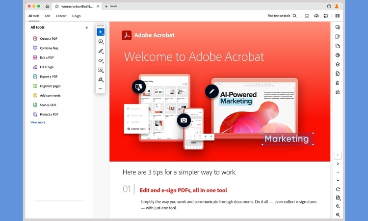 Chuyển PDF sang Excel bằng Adobe Acrobat Pro