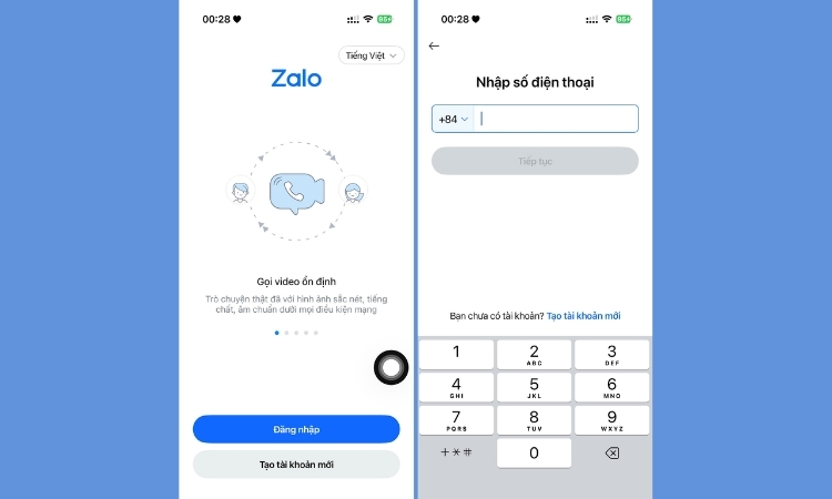 Đăng nhập Tài khoản Zalo thứ nhất