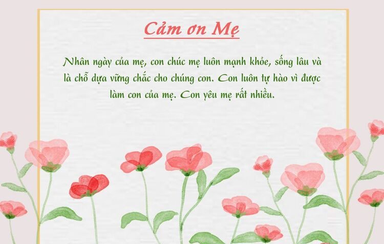 Hình ảnh chúc mừng 20/10 dành tặng mẹ yêu