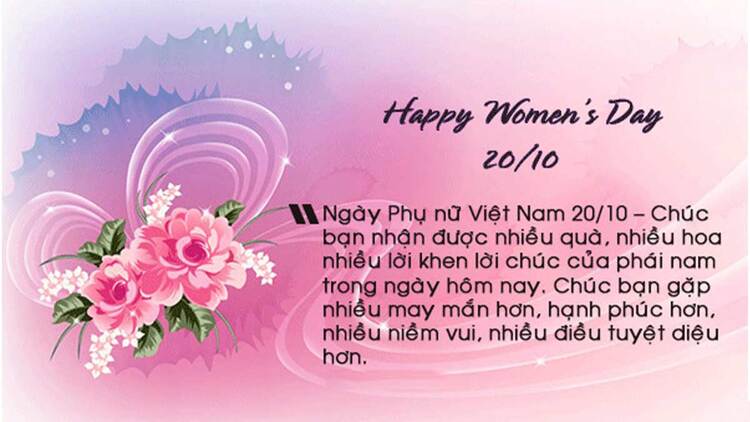 Hình ảnh chúc mừng 20/10 dành tặng mẹ của bạn