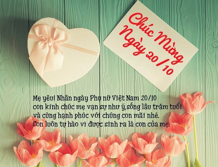 Hình ảnh chúc mừng 20/10 dành tặng mẹ ý nghĩa nhất