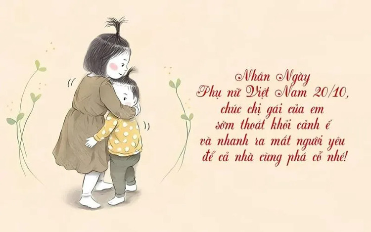 Hình ảnh 20/10 gửi tặng chị em gái ý nghĩa, cảm động