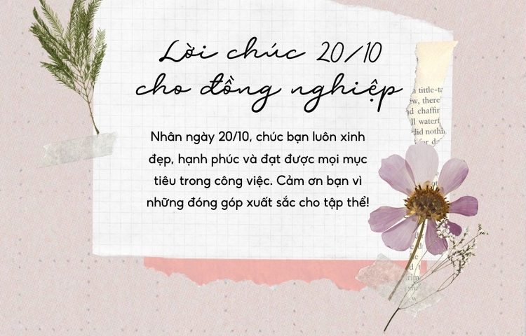 Hình ảnh chúc mừng 20/10 cho đồng nghiệp và bạn bè ý nghĩa nhất